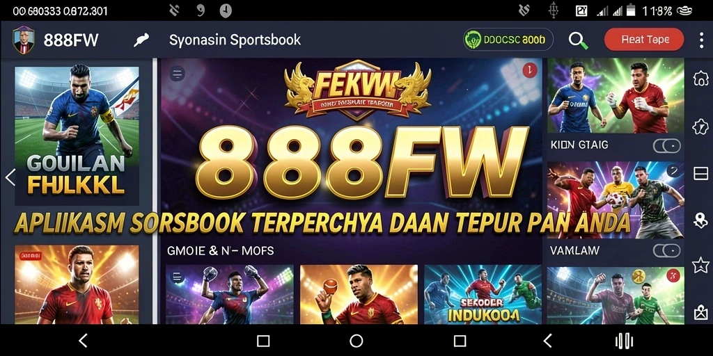 Tampilan gameplay menarik di aplikasi 888FW dengan berbagai pilihan taruhan.