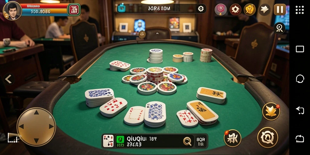 Tampilan gameplay seru dalam permainan QiuQiu 8QR.