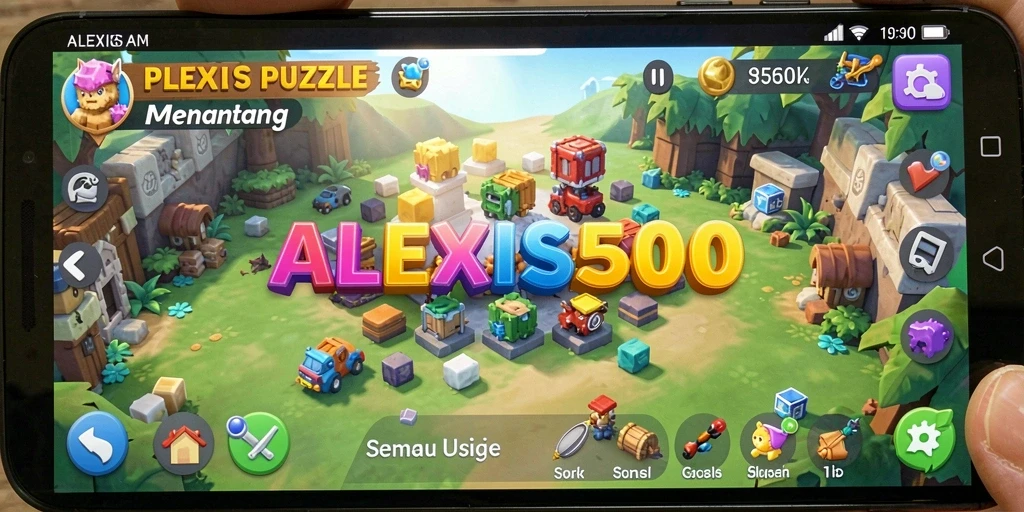 Screenshot menunjukkan gameplay menantang dari ALEXIS500 dalam genre Puzzle.