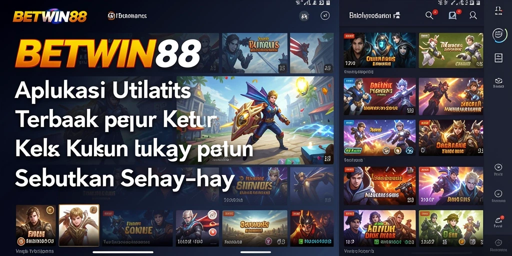 Tampilan antarmuka aplikasi BETWIN88 yang user-friendly dan fungsional.