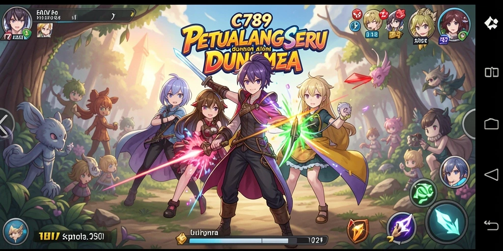 Screenshot utama C789 menampilkan aksi seru dalam dunia anime.