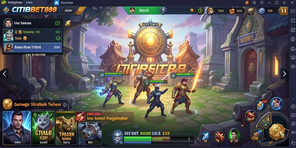 Screenshot CITIBET88 menunjukkan pertempuran strategis yang mendebarkan dengan grafis menarik.