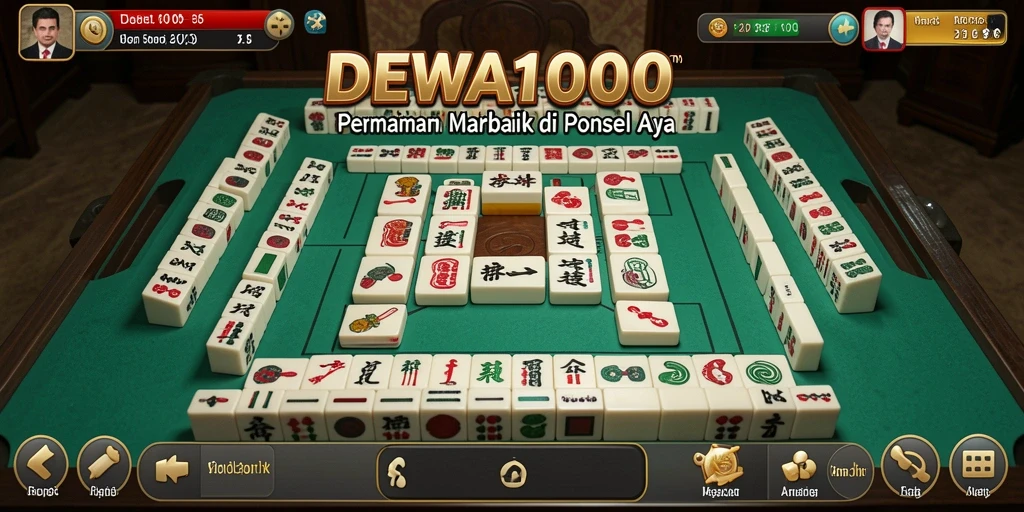 Tampilan gameplay DEWA1000 dengan papan Mahjong yang menantang.