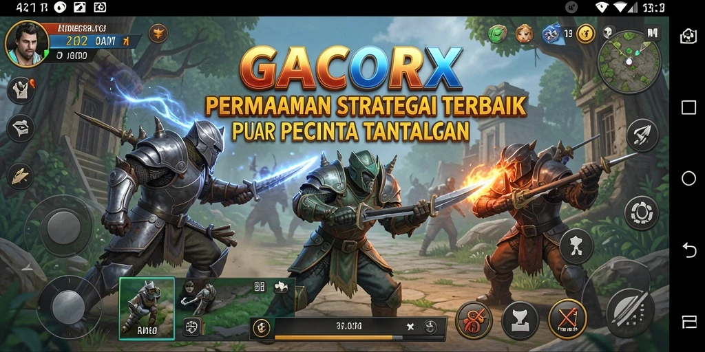 Tampilan permainan GACORX yang menantang dan strategis.