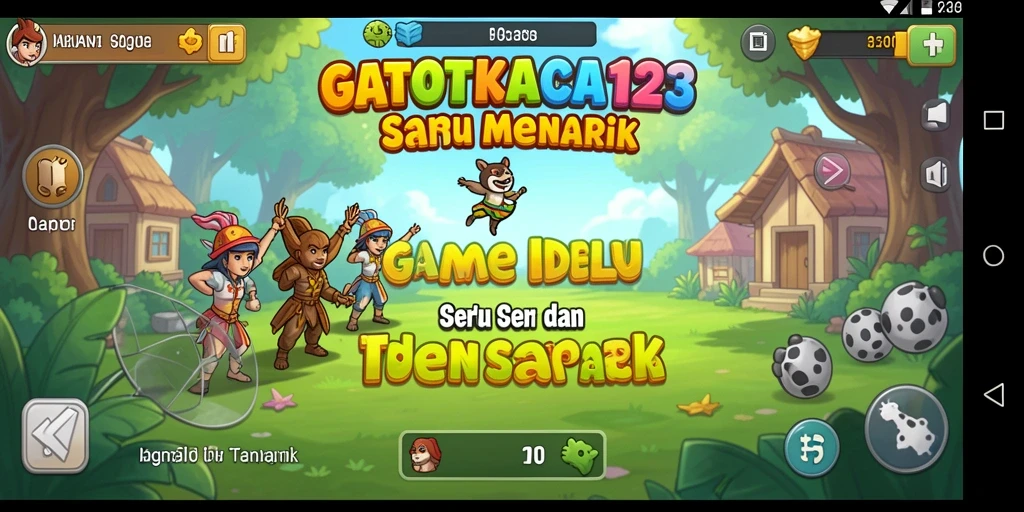 Tampilan gameplay GATOTKACA123 yang menarik dan interaktif.