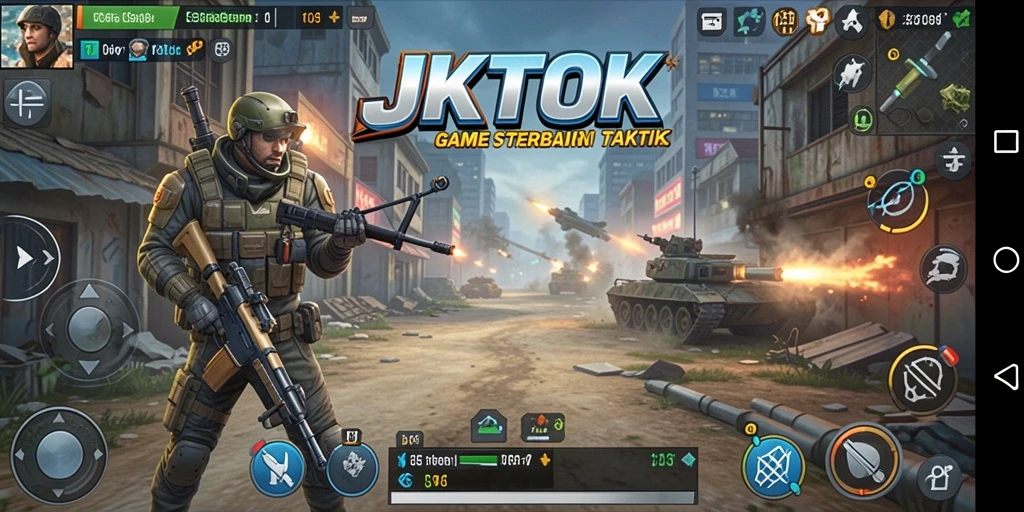 Tampilan gameplay JKTOK dengan berbagai strategi bertarung.