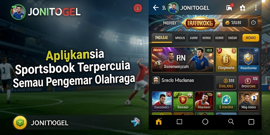 Tampilan utama JONITOGEL dengan fitur taruhan olahraga yang menarik.