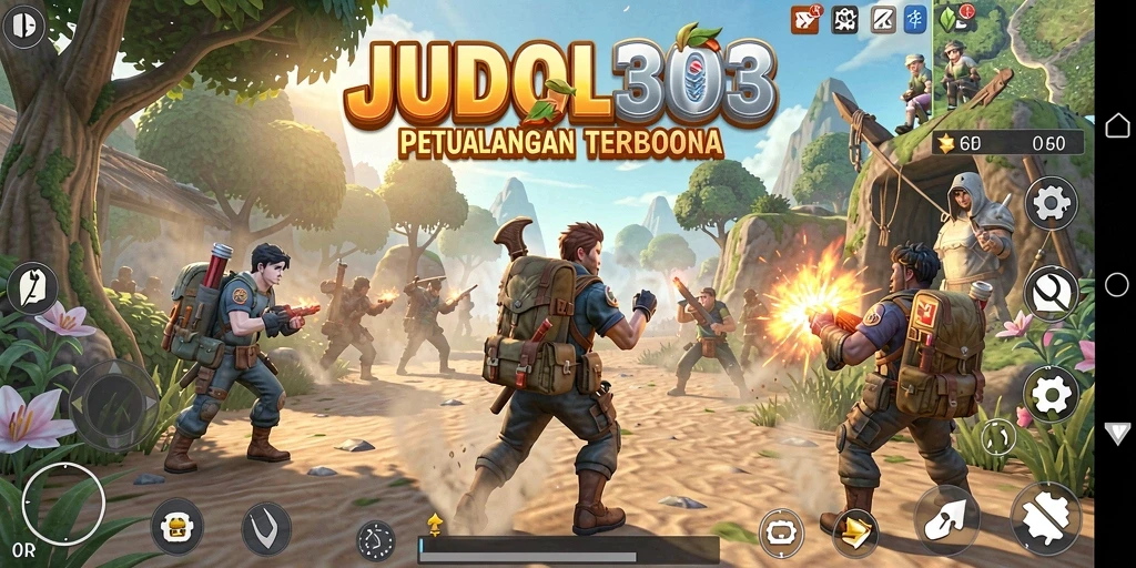 Tampilan mendebarkan dari gameplay JUDOL303 di dunia terbuka.
