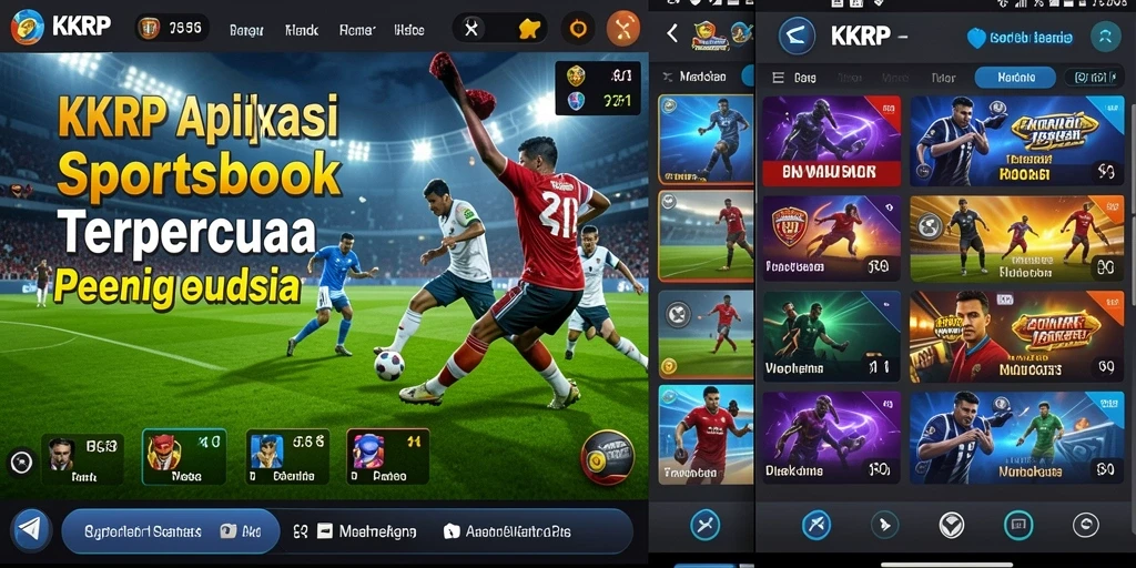 Tampilan menarik aplikasi KKRP dengan gameplay taruhan olahraga.