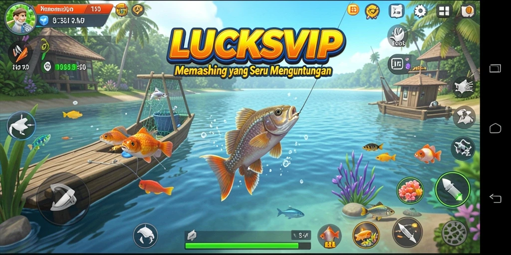 Tangkapan ikan yang beragam dan grafis imersif dari LUCKSVIP.