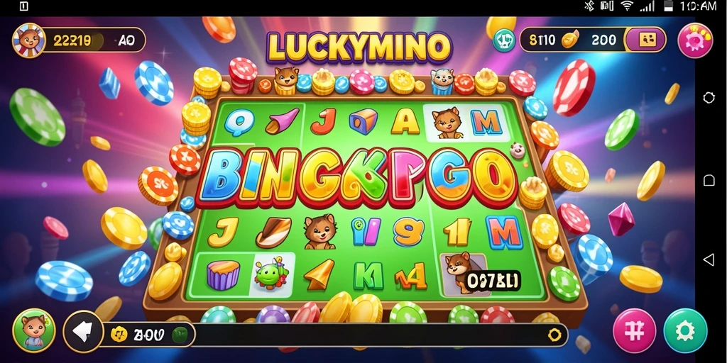 Gambaran menarik dari gameplay Bingo di LUCKYMINO yang mengasyikkan.