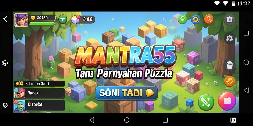 Tampilan gameplay MANTRA55 yang menantang dan menarik.