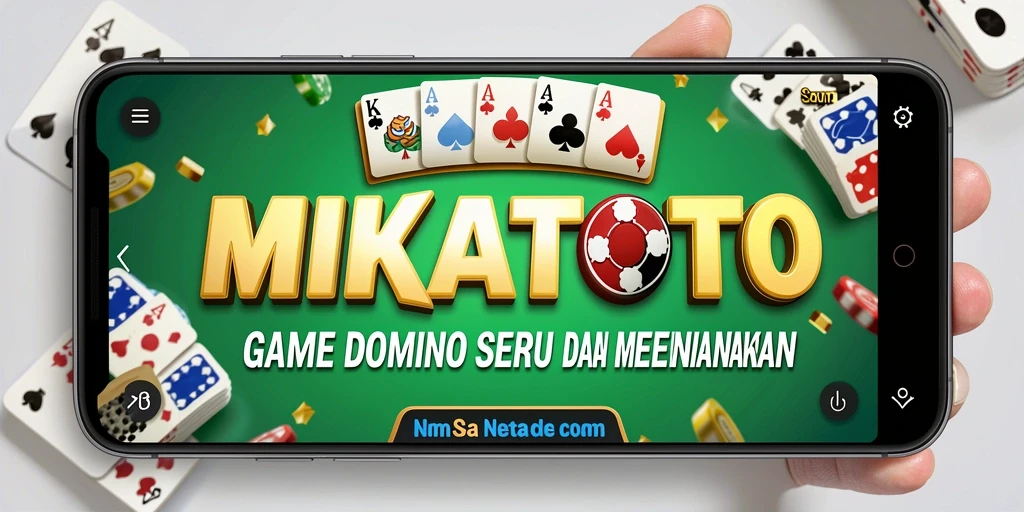Tampilan gameplay MIKATOTO dengan pemain yang bertanding di meja domino.