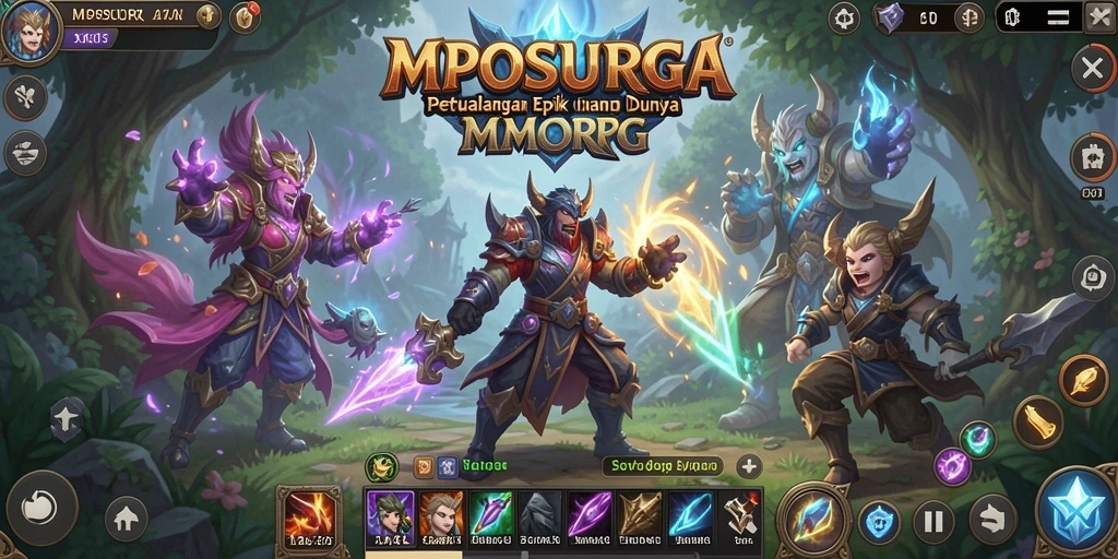 Screenshot gameplay MPOSURGA yang menunjukan aksi pertarungan seru.