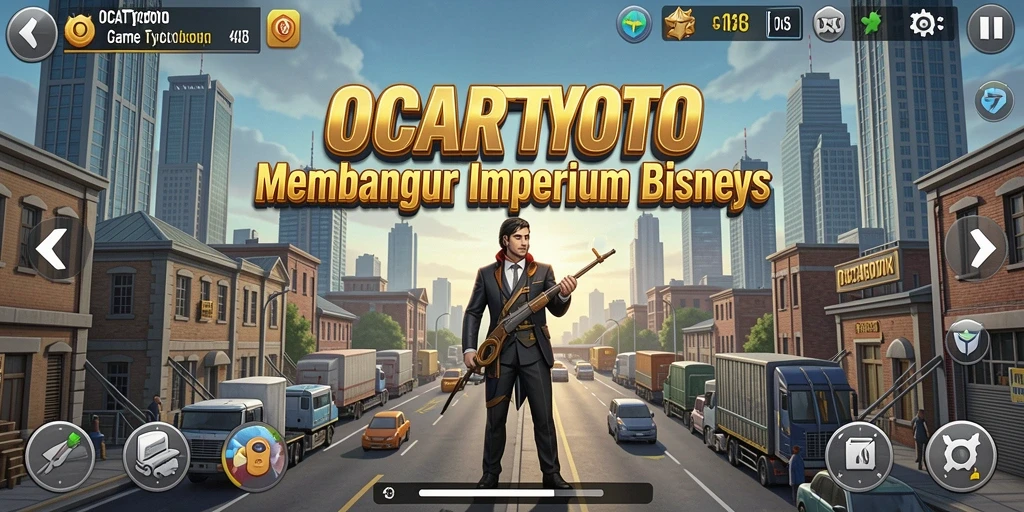Screenshot menunjukkan gameplay seru OCATOTO dengan elemen Tycoon.