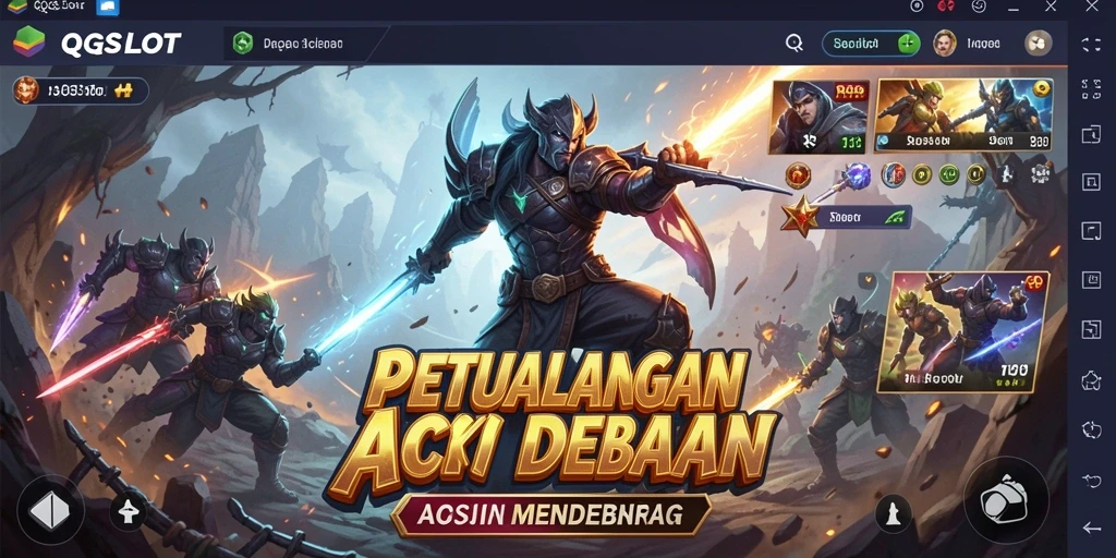 Tampilan gameplay QQSLOT yang seru dengan aksi mendebarkan.