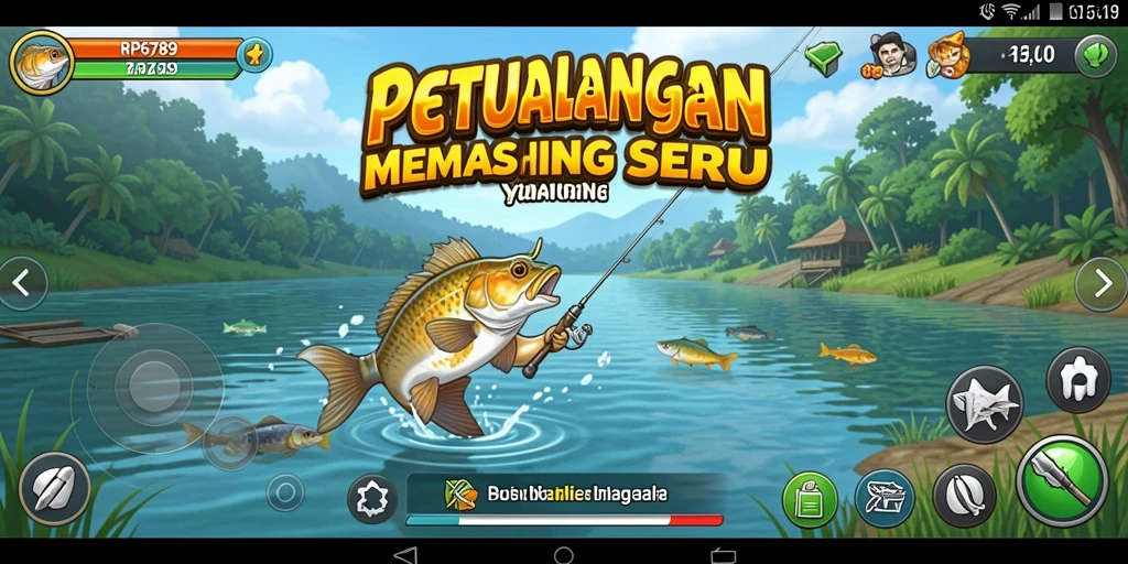 Gameplay RP6789 yang menampilkan pengalaman memancing yang mendebarkan.