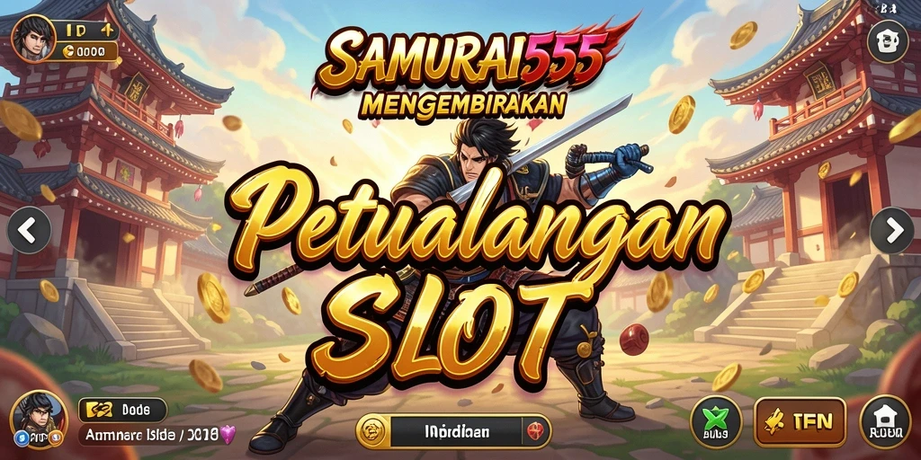 Tangkapan layar gameplay <strong>SAMURAI555</strong> menampilkan petualangan seru di dunia slot.