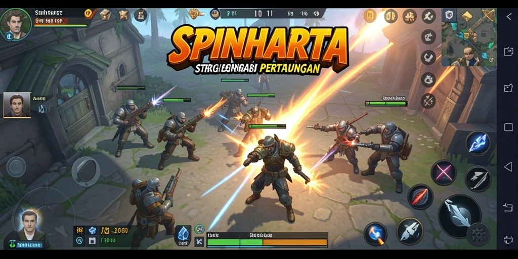 Gameplay SPINHARTA yang mendebarkan dengan strategi yang mendalam.