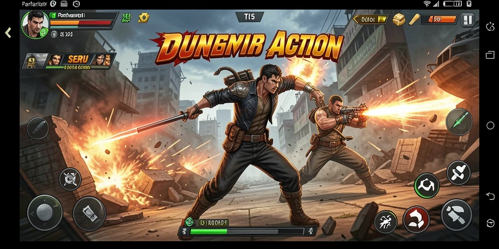 Screenshot T6 menunjukkan pertarungan seru dengan grafis menawan.