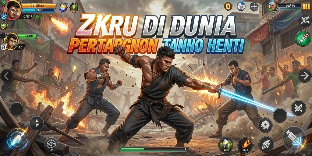 Tampilan gameplay ZK6 yang mendebarkan dan penuh aksi.